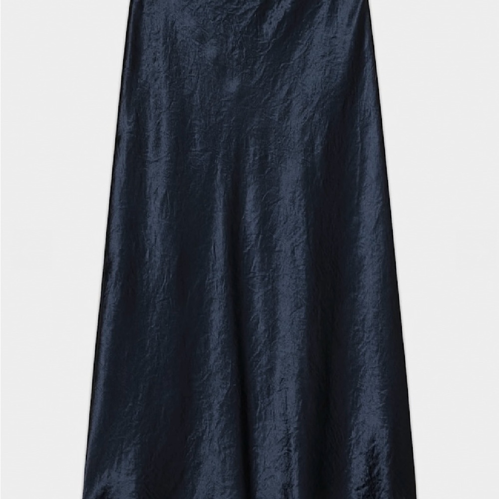 Aritzia Babaton Slip Satin Midi Skirt Admiral 00
